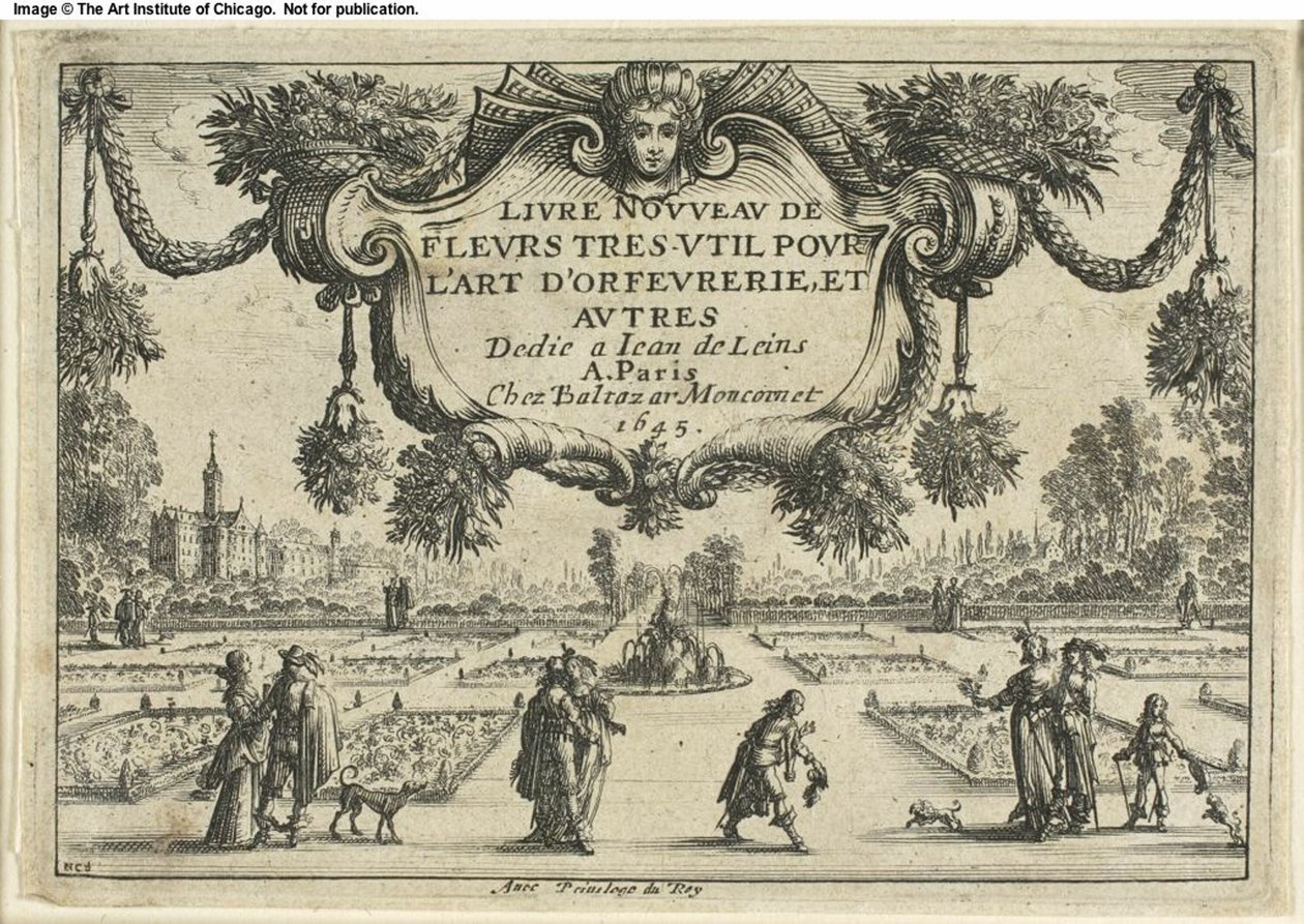 Titelseite, aus Livre Nouveau de Fleurs... von Nicolas Cochin
