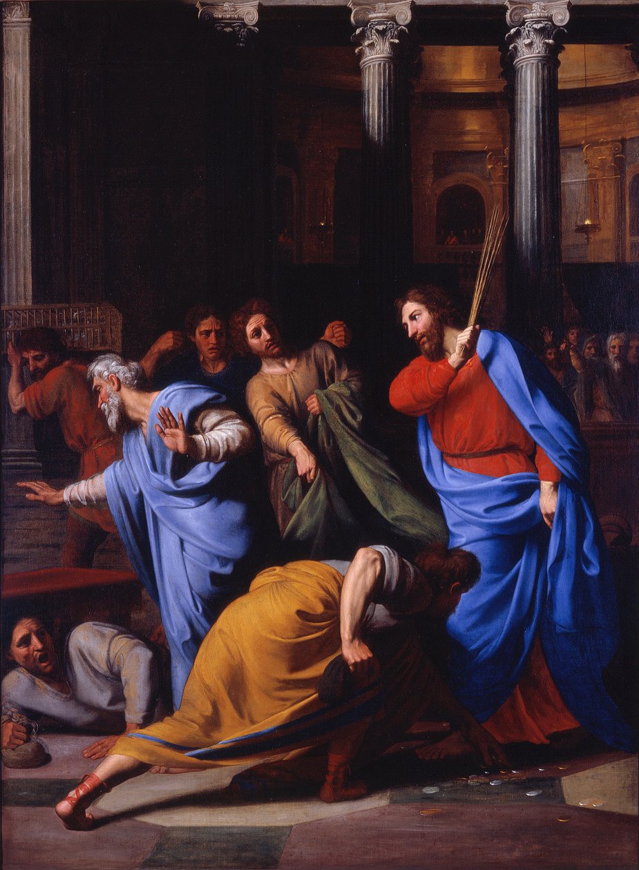 Christus vertreibt die Geldwechsler aus dem Tempel von Nicolas Colombel