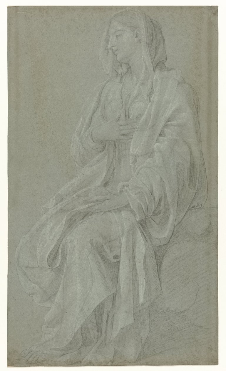 Sitzende Madonna von Nicolas Colombel
