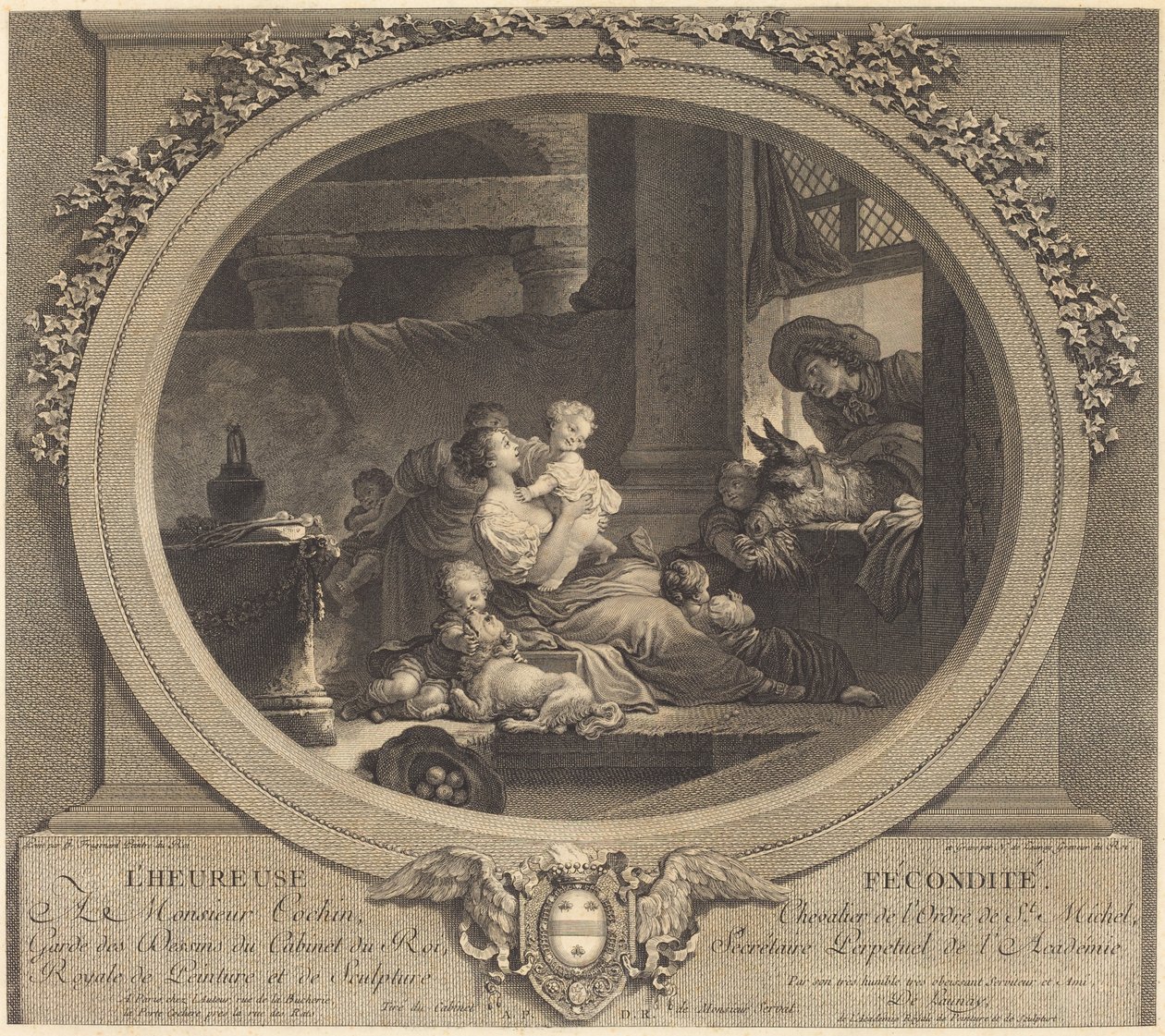 Das glückliche Fruchtbarkeit von Nicolas Delaunay after Jean Honoré Fragonard
