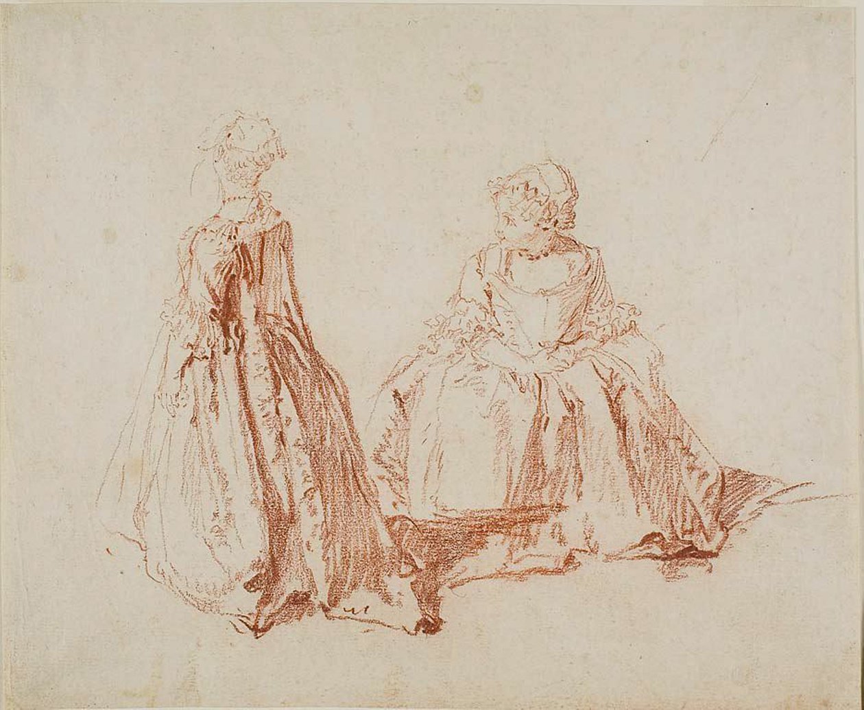 Studie von zwei kleinen Mädchen von Nicolas Lancret