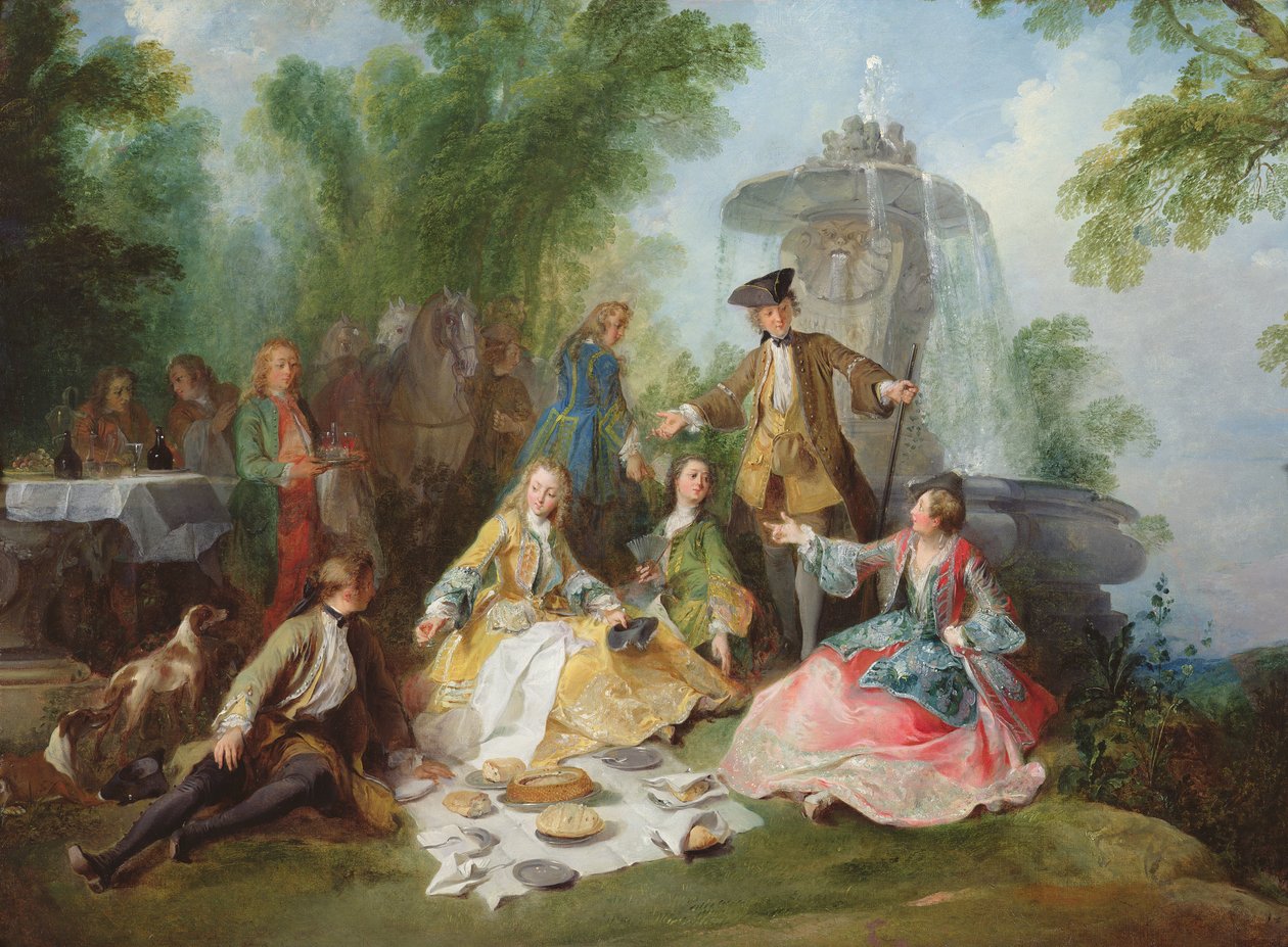 Das Jagdgesellschaftsmahl, ca. 1737 von Nicolas Lancret