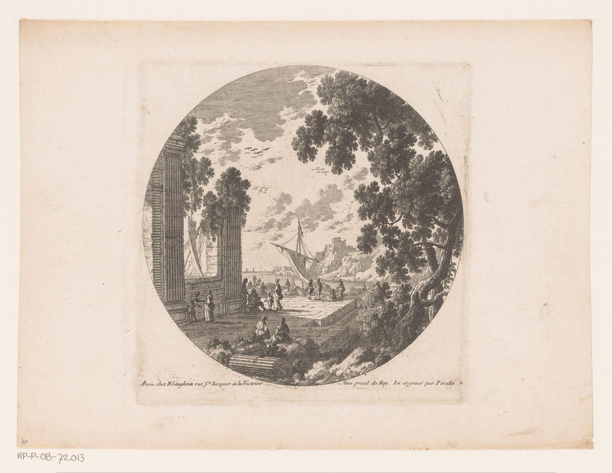 Ruine am Kai am Meer von Nicolas Perelle