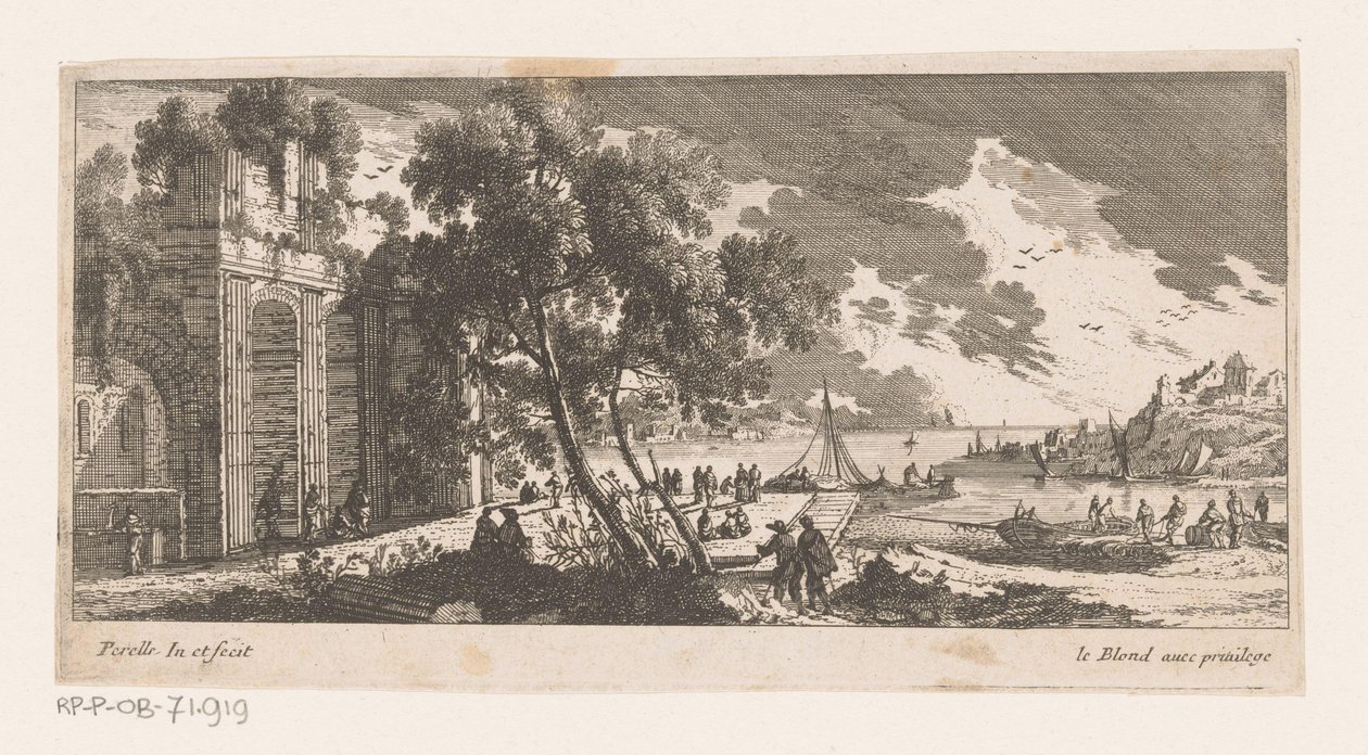 Ruine am Kai bei Meer von Nicolas Perelle