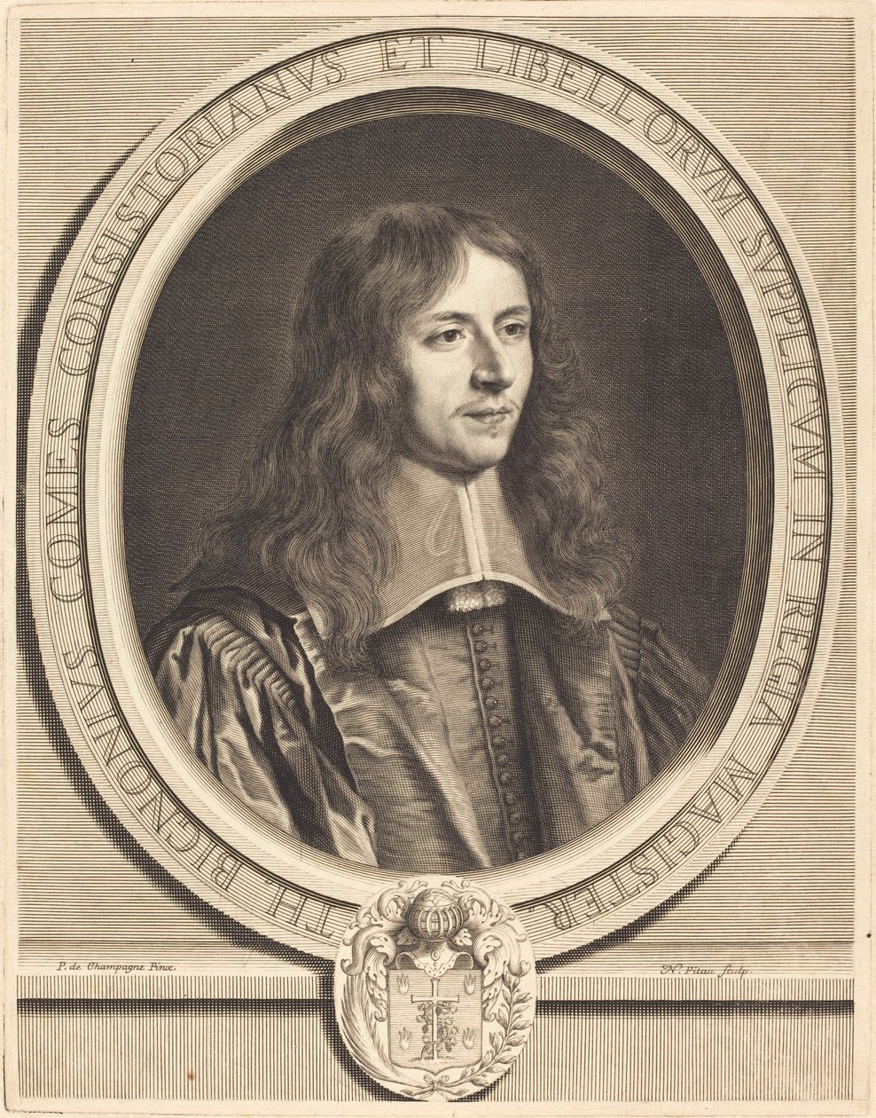 Thierry Bignon von Nicolas Pitau I after Philippe de Champaigne