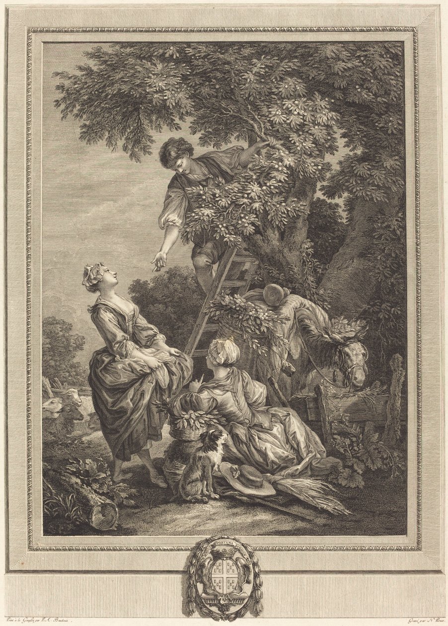 Die Kirschen von Nicolas Ponce after Pierre Antoine Baudouin