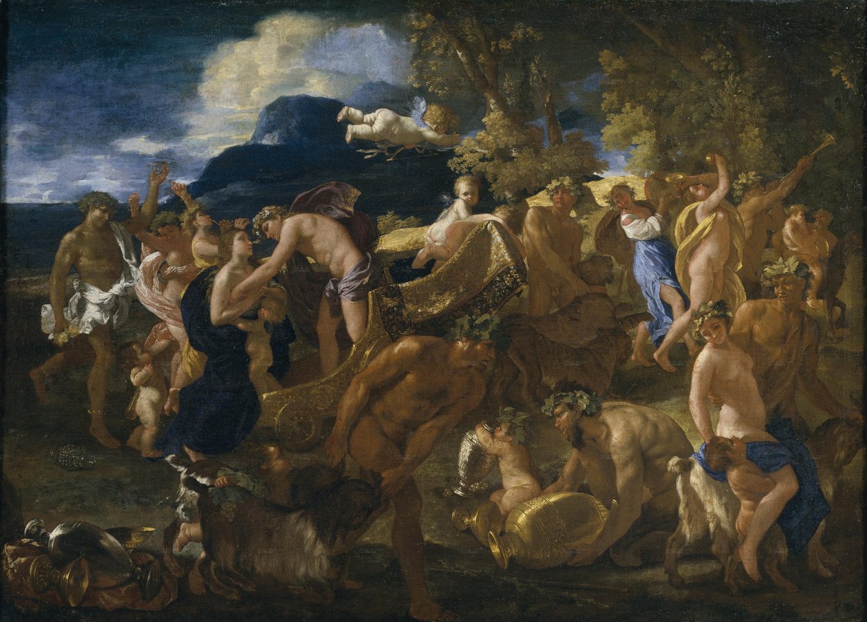 Bacchanale oder Bacchus und Ariadne von Nicolas Poussin