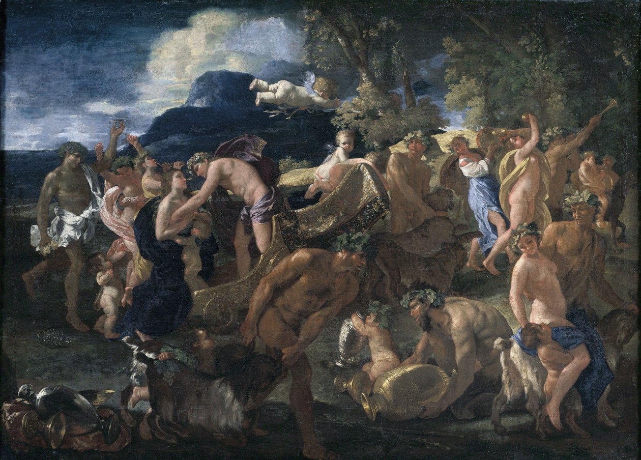 Bacchanale oder Bacchus und Ariadne von Nicolas Poussin