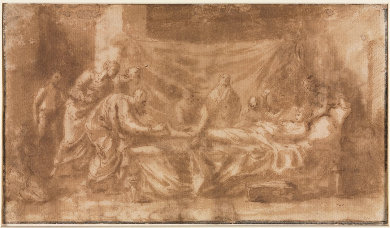 Letzte Ölung (recto) von Nicolas Poussin