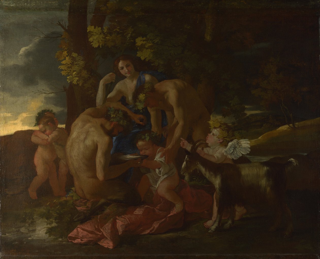 Die Erziehung des Bacchus, ca. 1628-1629 von Nicolas Poussin
