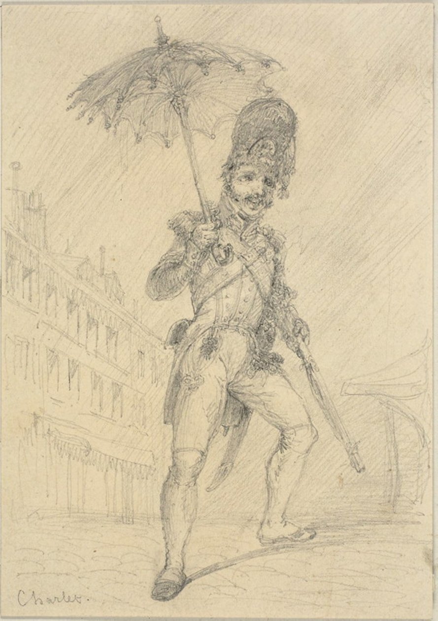 Soldat mit Sonnenschirm von Nicolas Toussaint Charlet