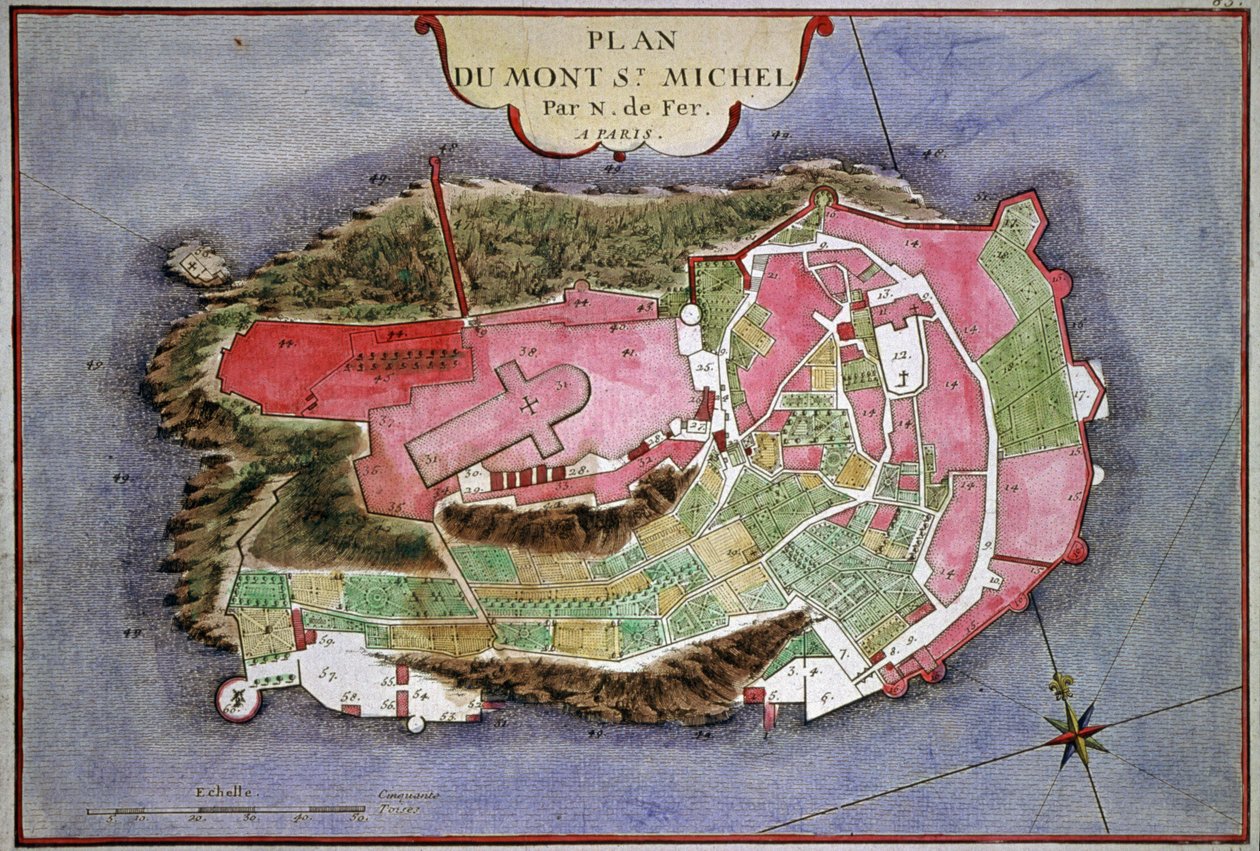Mont Saint Michel von Nicolas de Fer