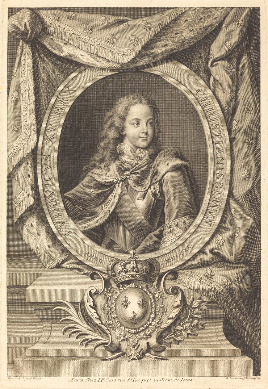 Ludwig XV. von Nicolas de Larmessin IV after Hyacinthe Rigaud