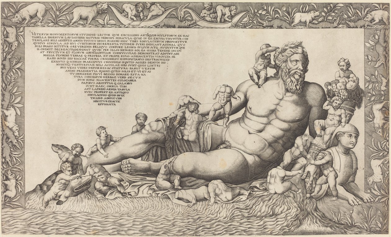 Der Flussgott Nil von Nicolaus Beatrizet
