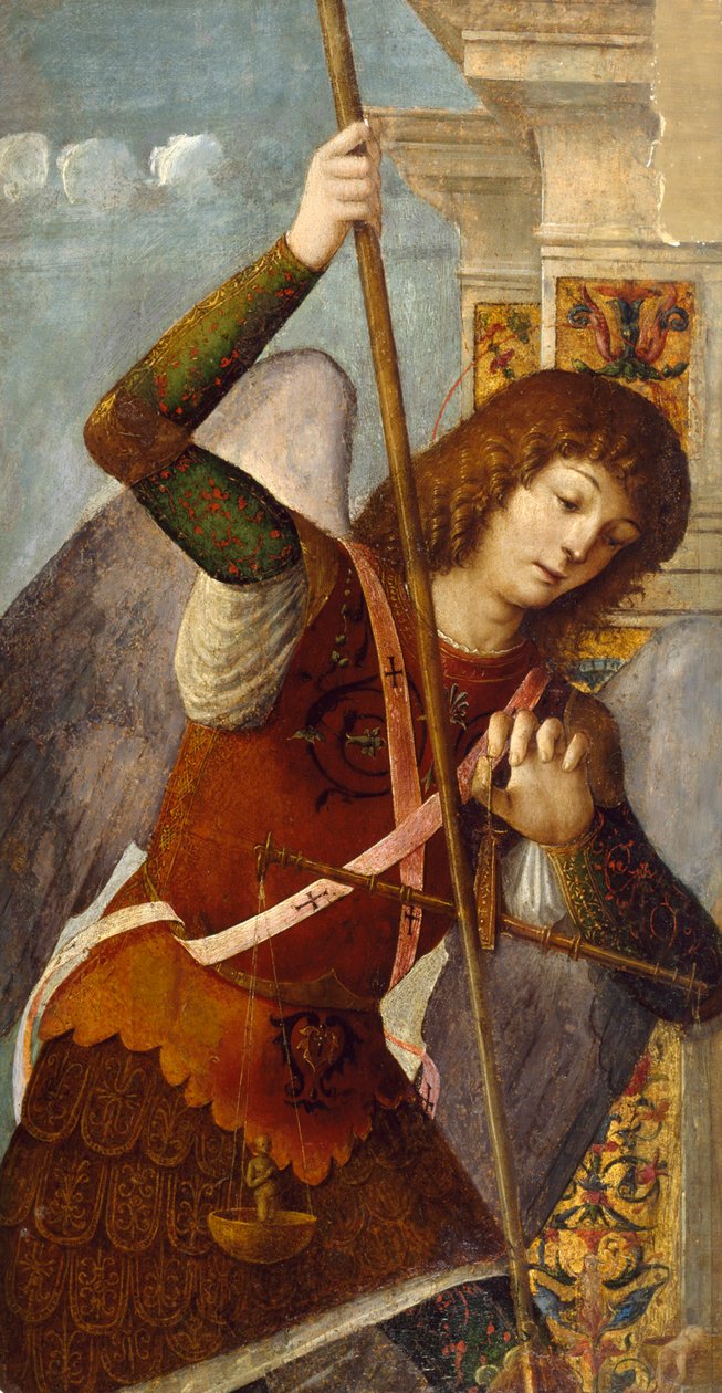 Triptychon-Panel mit dem Erzengel Michael von Nicolo Rondinelli