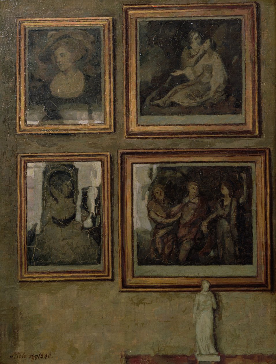 Innenraum mit Gemälden und einer Figurine von Niels Holsoe