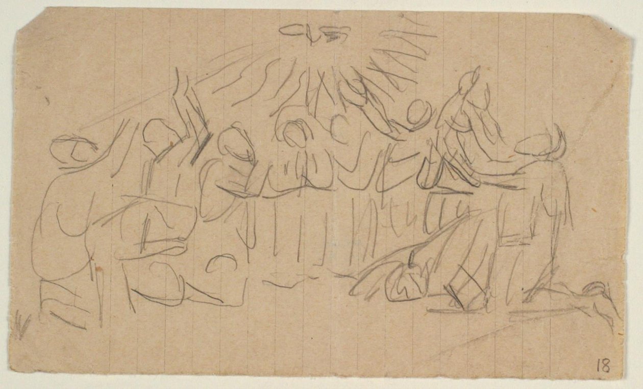 Kompositionsskizze von Niels Larsen Stevns