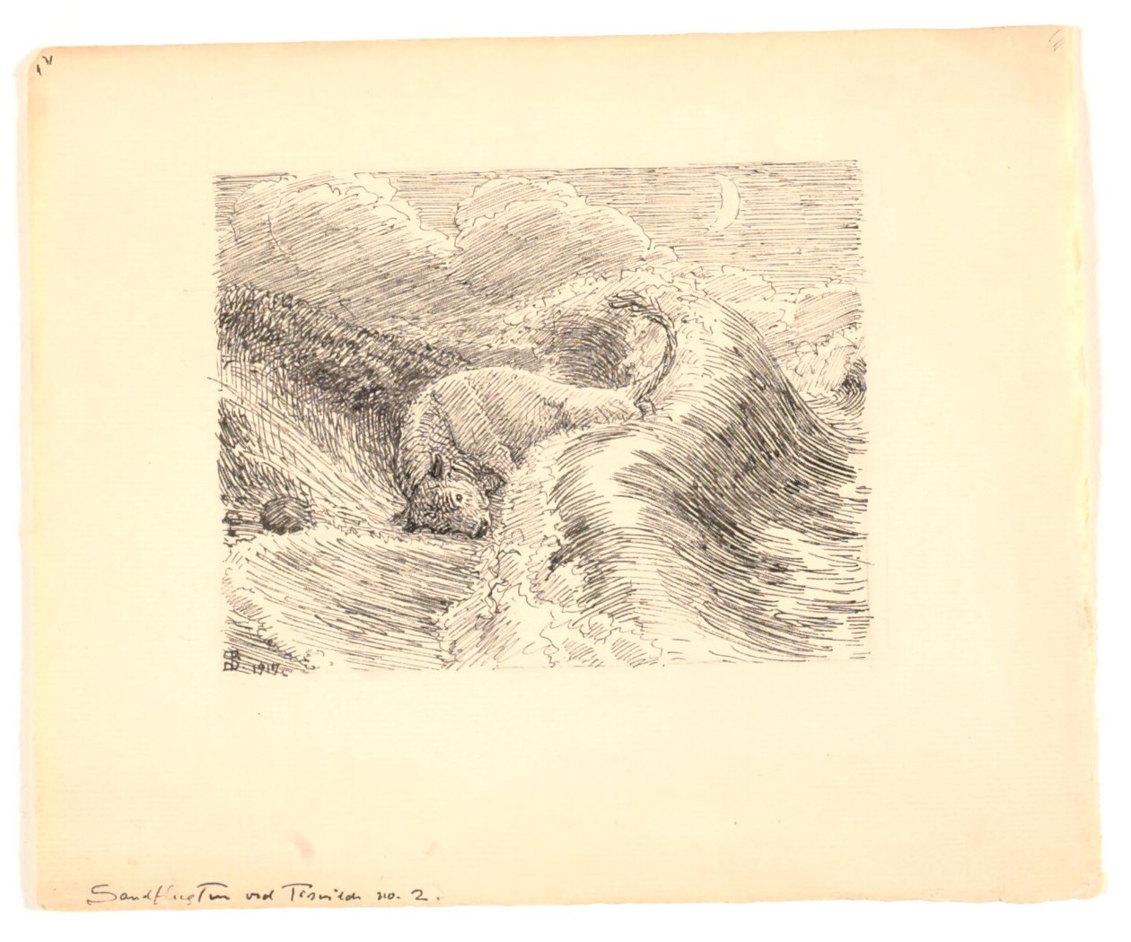 Illustration zu "Sandflugten ved Tisvilde" von Niels Skovgaard