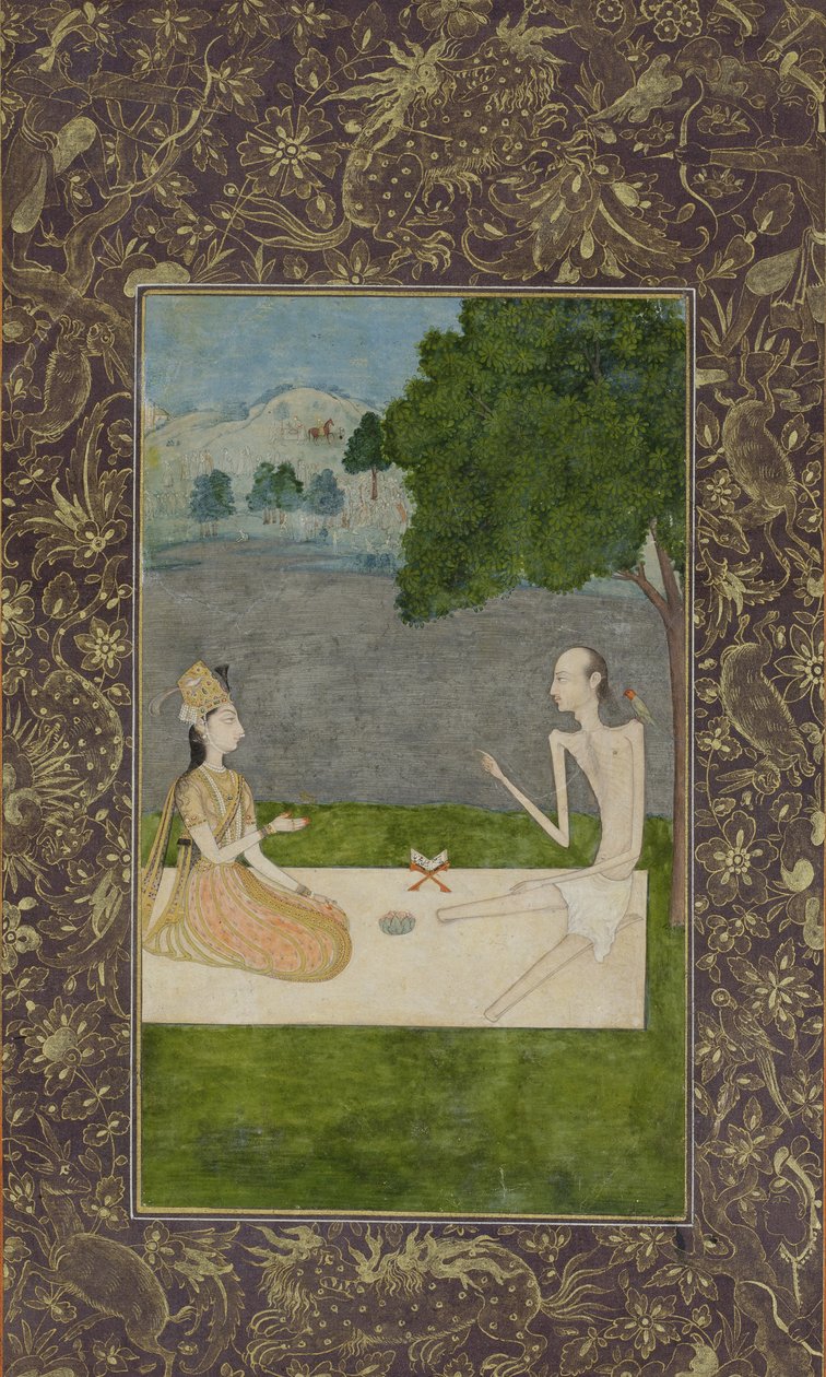 Laila und Majnun unter einem Baum, ca. 1730 von Nihal Chand