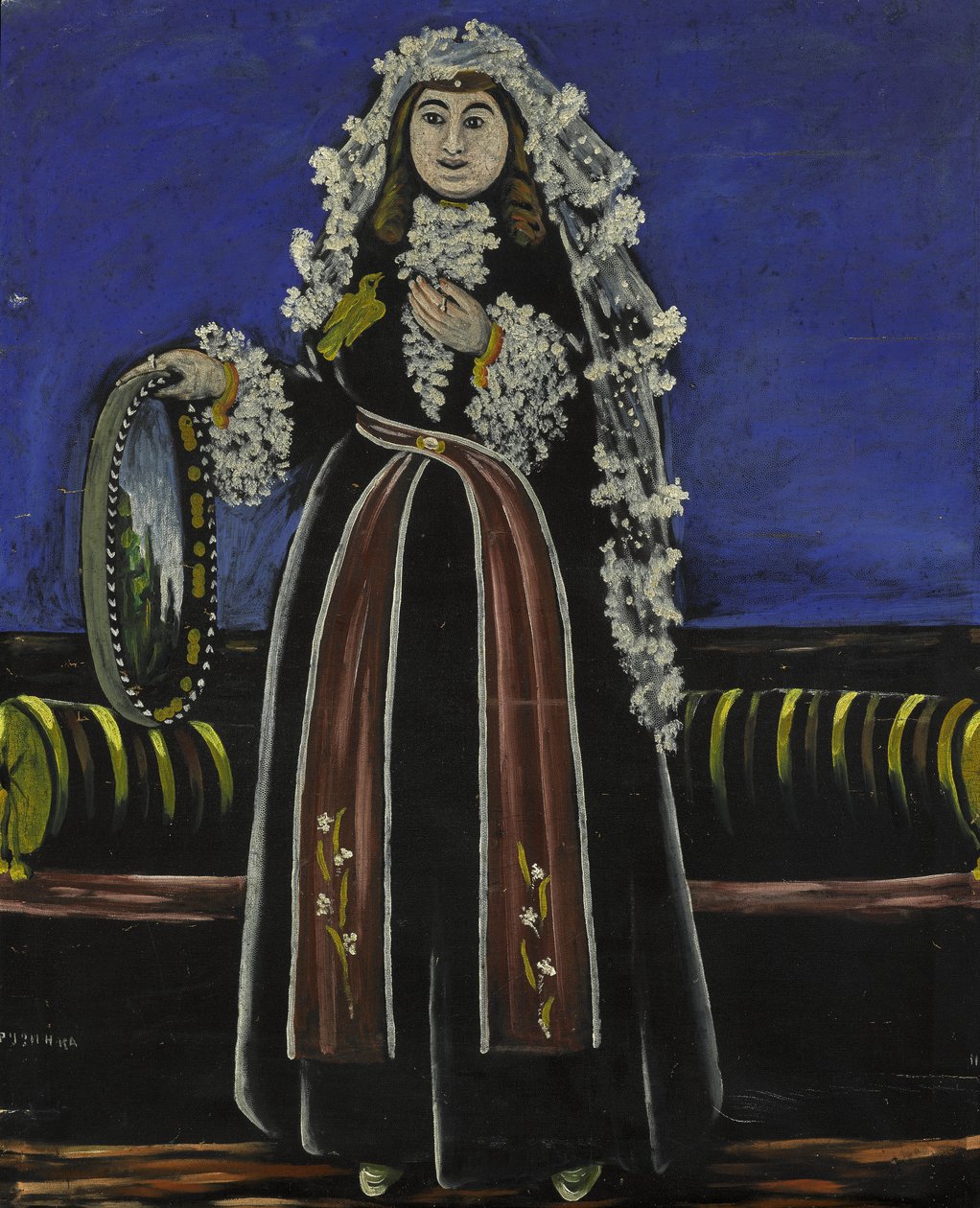 Frau mit einem Lechaki-Seidenschleier von Niko Pirosmani