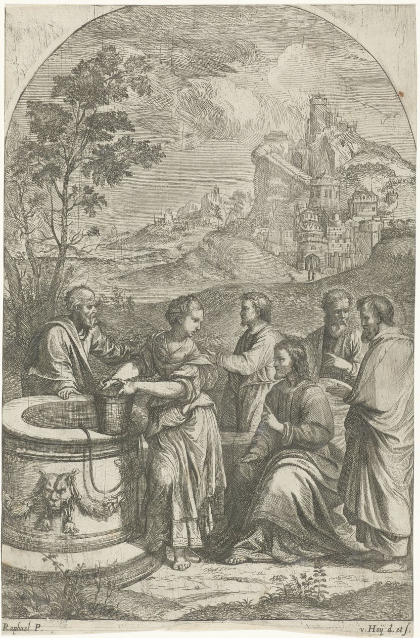 Christus und die Samariterin von Nikolaas van Hoy