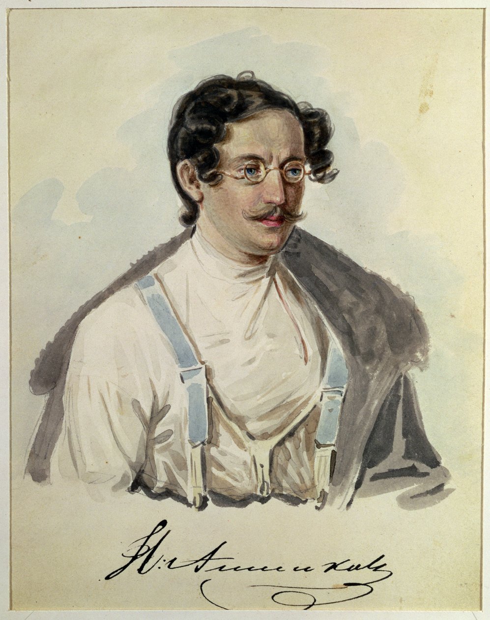Porträt von Ivan Annenkov (1802-78) im Peter-Gefängnis, 1836 von Nikolai Alexandrovich Bestuzhev