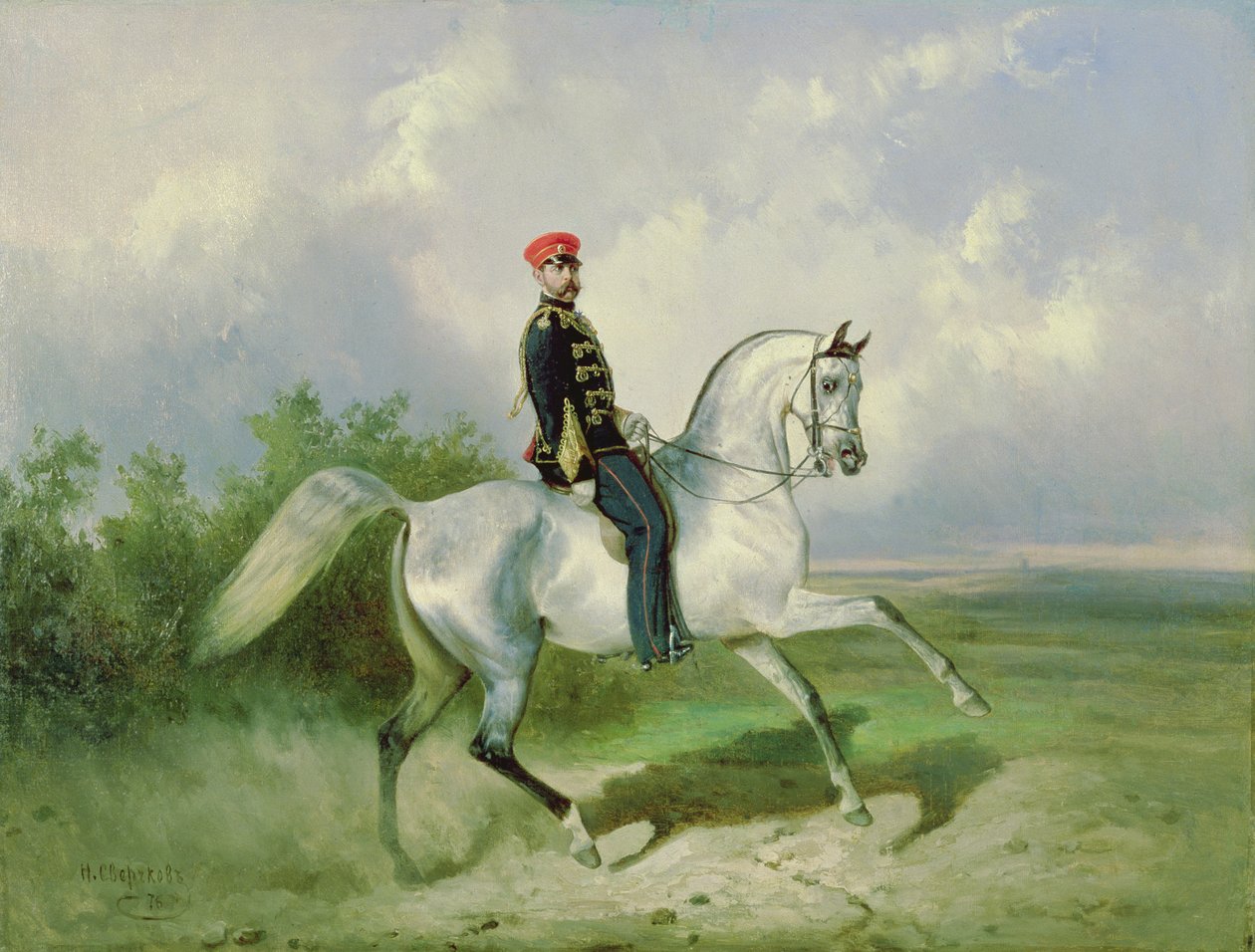Porträt von Kaiser Alexander II., 1876 von Nikolai Egorevich Sverchkov