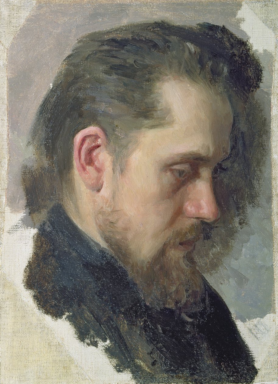 Porträt des Autors Nikolay Pomyalovsky, 1860 von Nikolai Vasilievich Nevrev
