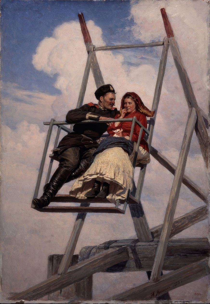 Auf der Schaukel von Nikolai Alexandrovich Yaroshenko