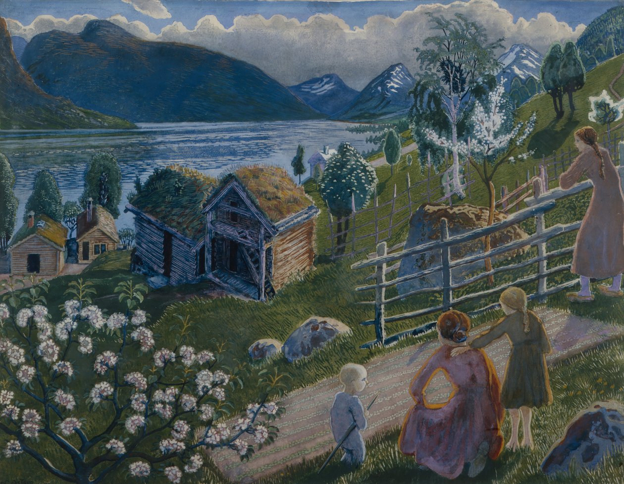 Graues Wetter in Sandalstrand von Nikolai Astrup