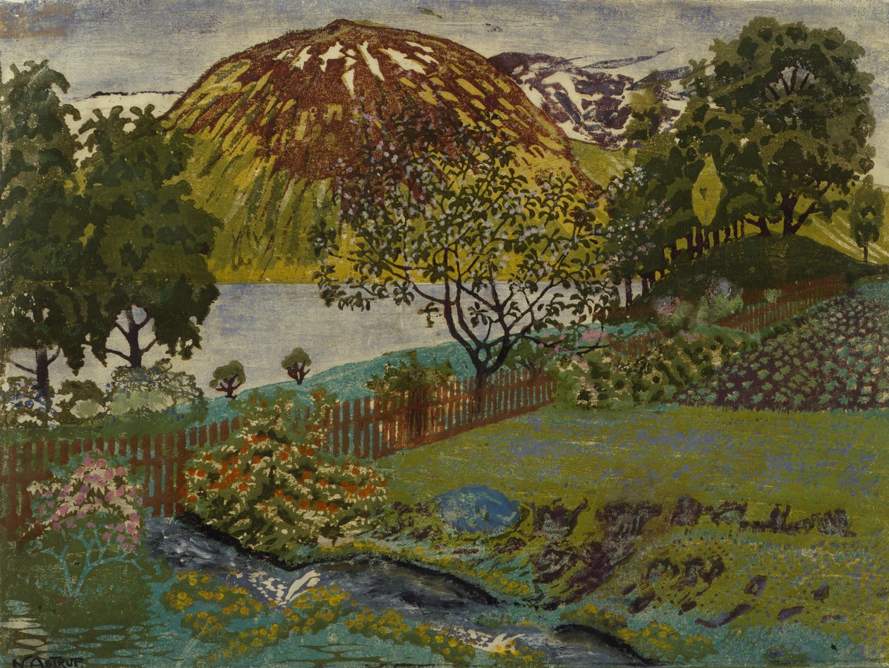 Juninacht im Garten von Nikolai Astrup