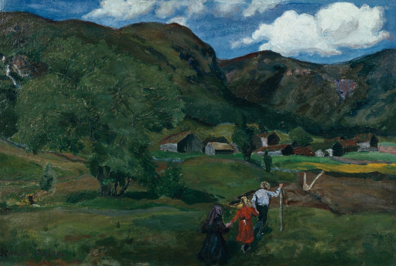 Spielende Kinder von Nikolai Astrup