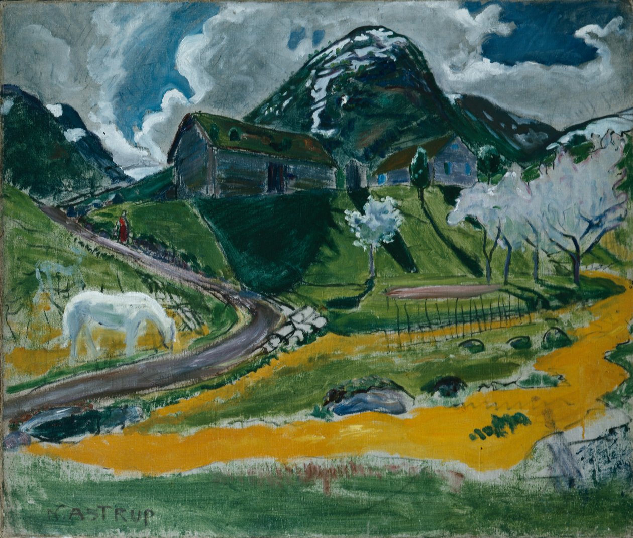 Frühling mit weißem Pferd von Nikolai Astrup