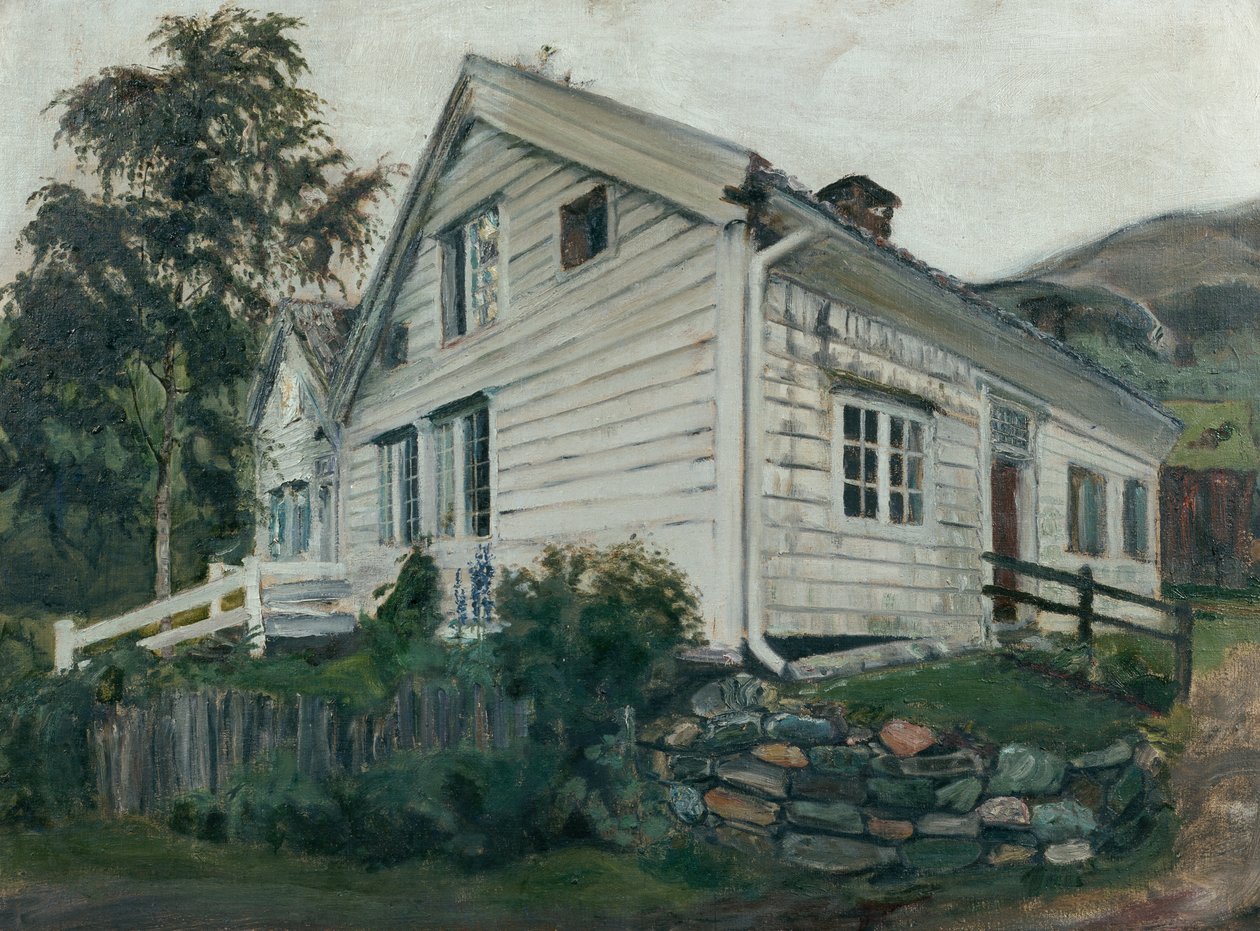 Das Pfarrhaus bei Regenwetter von Nikolai Astrup