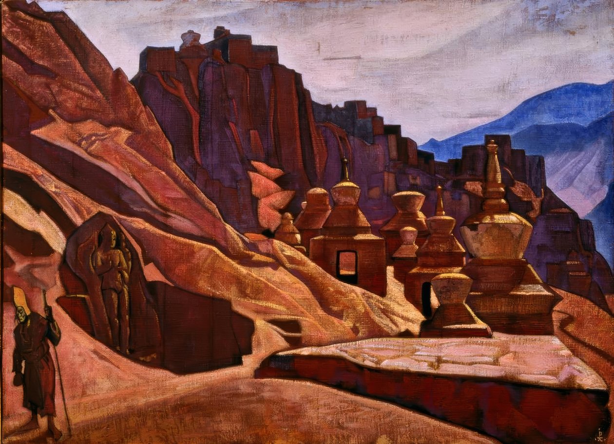 Kloster der Bonpo-Lamas in Tibet von Nikolai Konstantinowitsch Roerich
