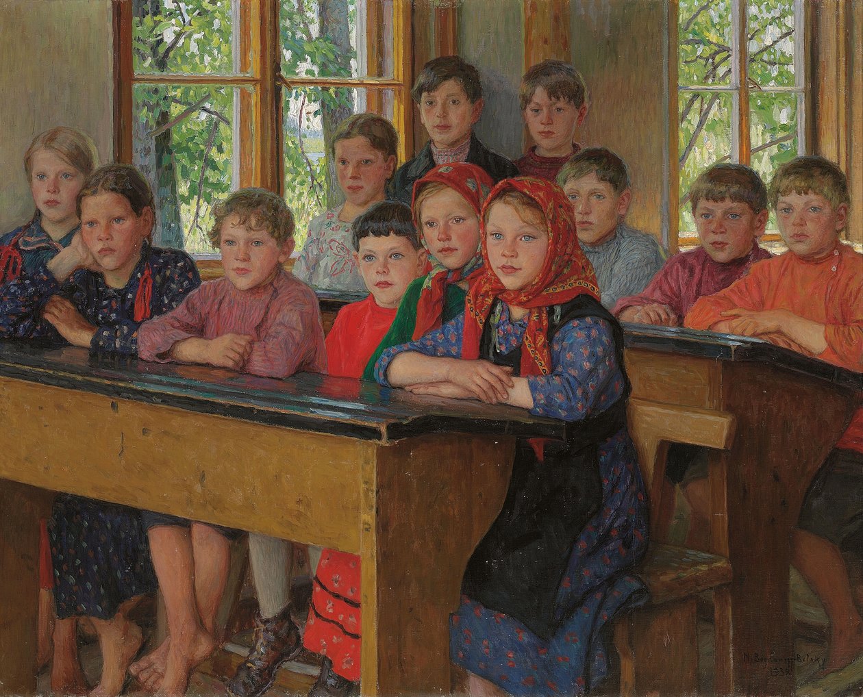 Das Klassenzimmer von Nikolai Petrovich Bogdanov Belsky