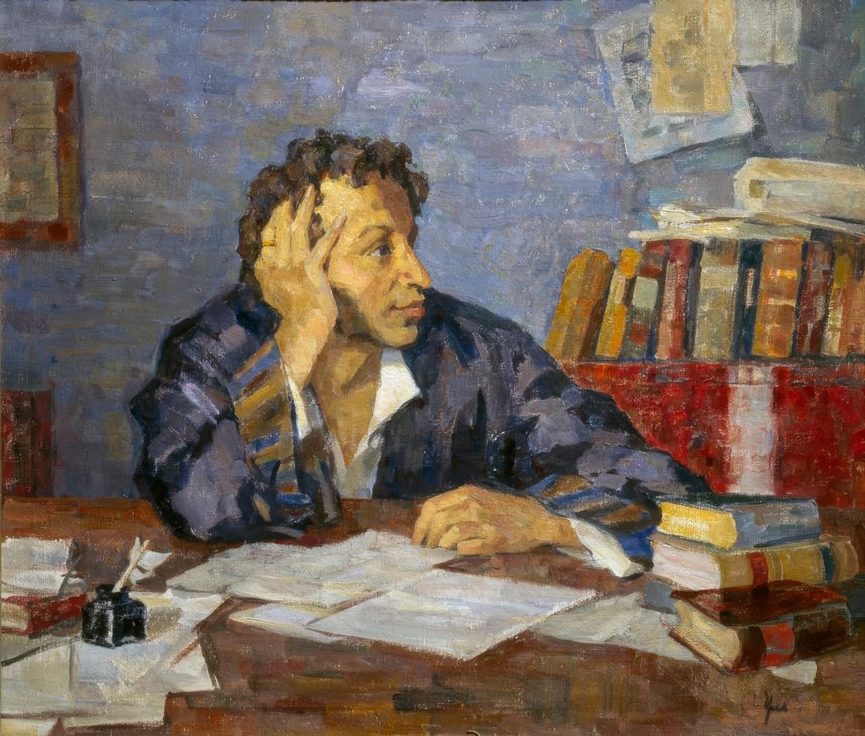 Bildnis des Dichters Alexander S. Puschkin von Nikolaj Pawlowitsch Uljanow