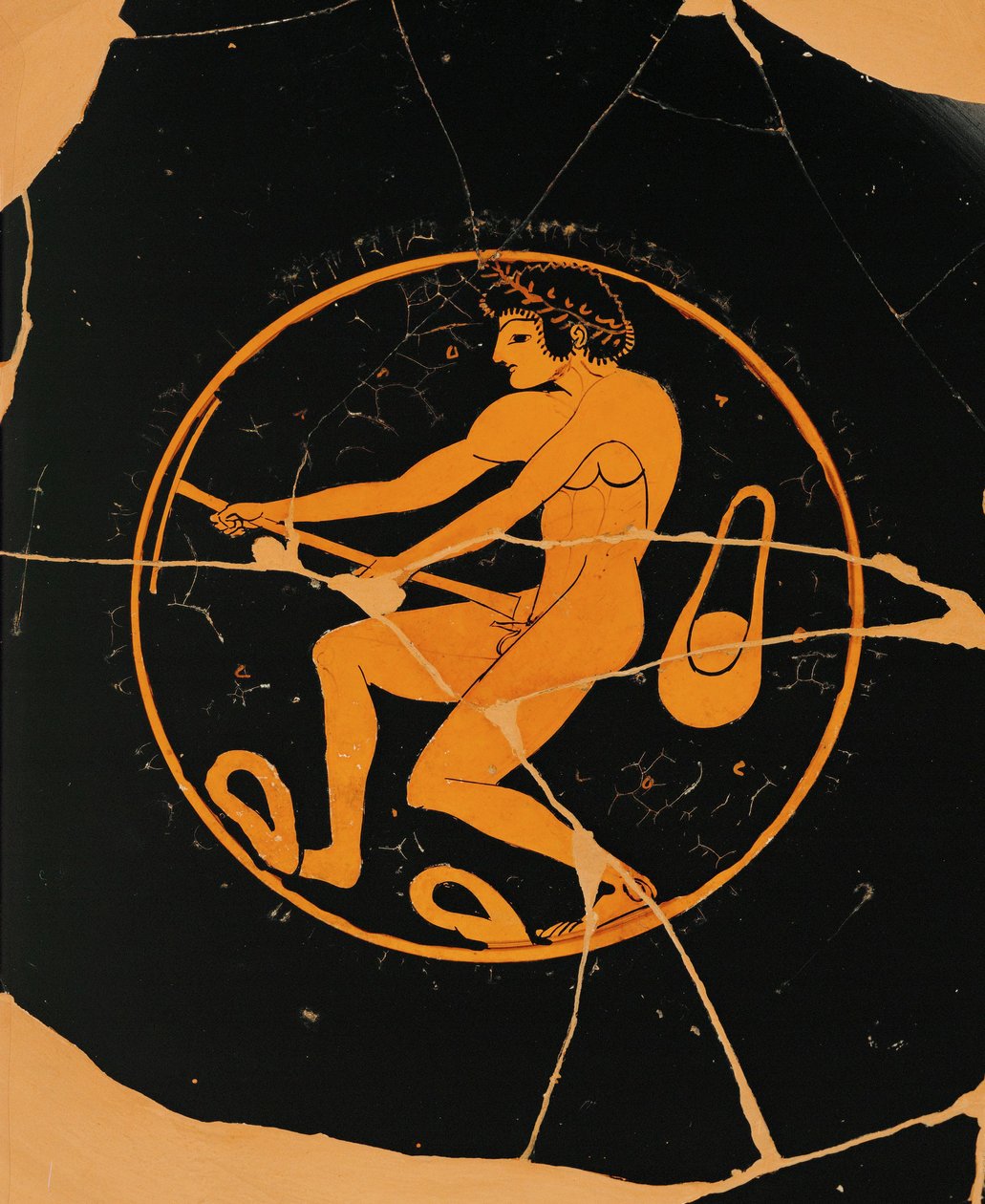 Athlet mit Stock und Schleuder von Nikosthenes