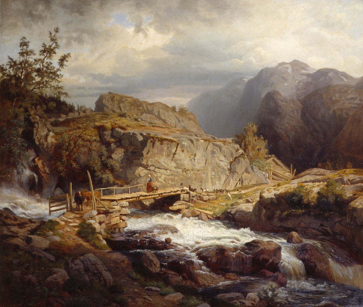 Fluss im Gebirge von Nils Bjørnsen Møller