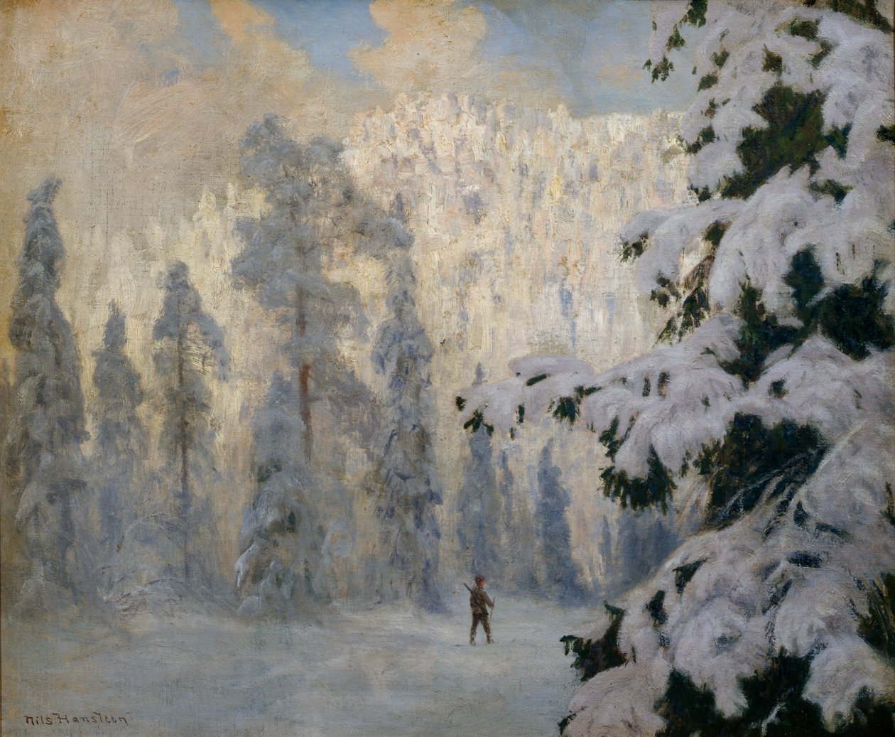 Jäger auf Skiern von Nils Hansteen