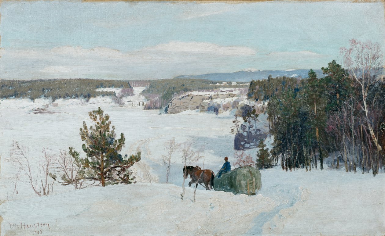 Winterlandschaft von Nils Hansteen