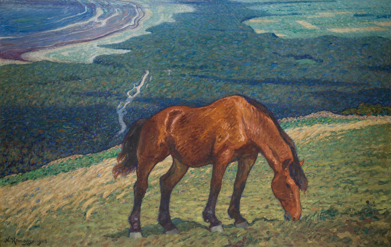 Weidendes Pferd von Nils Kreuger