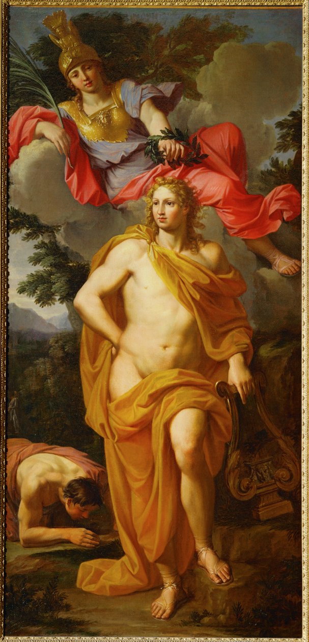 Apollo von Minerva gekrönt von Noël Coypel