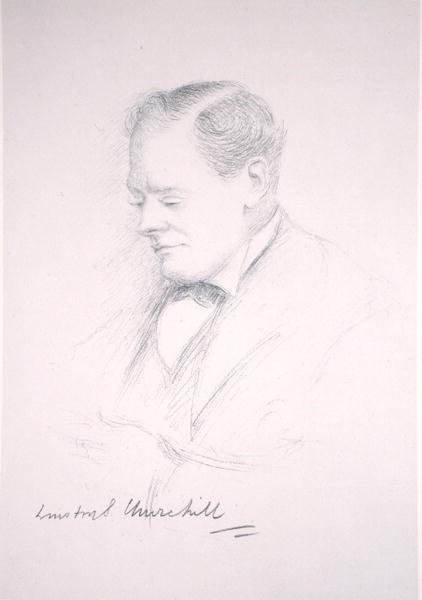 Porträt von Winston Churchill von Noel Dorville