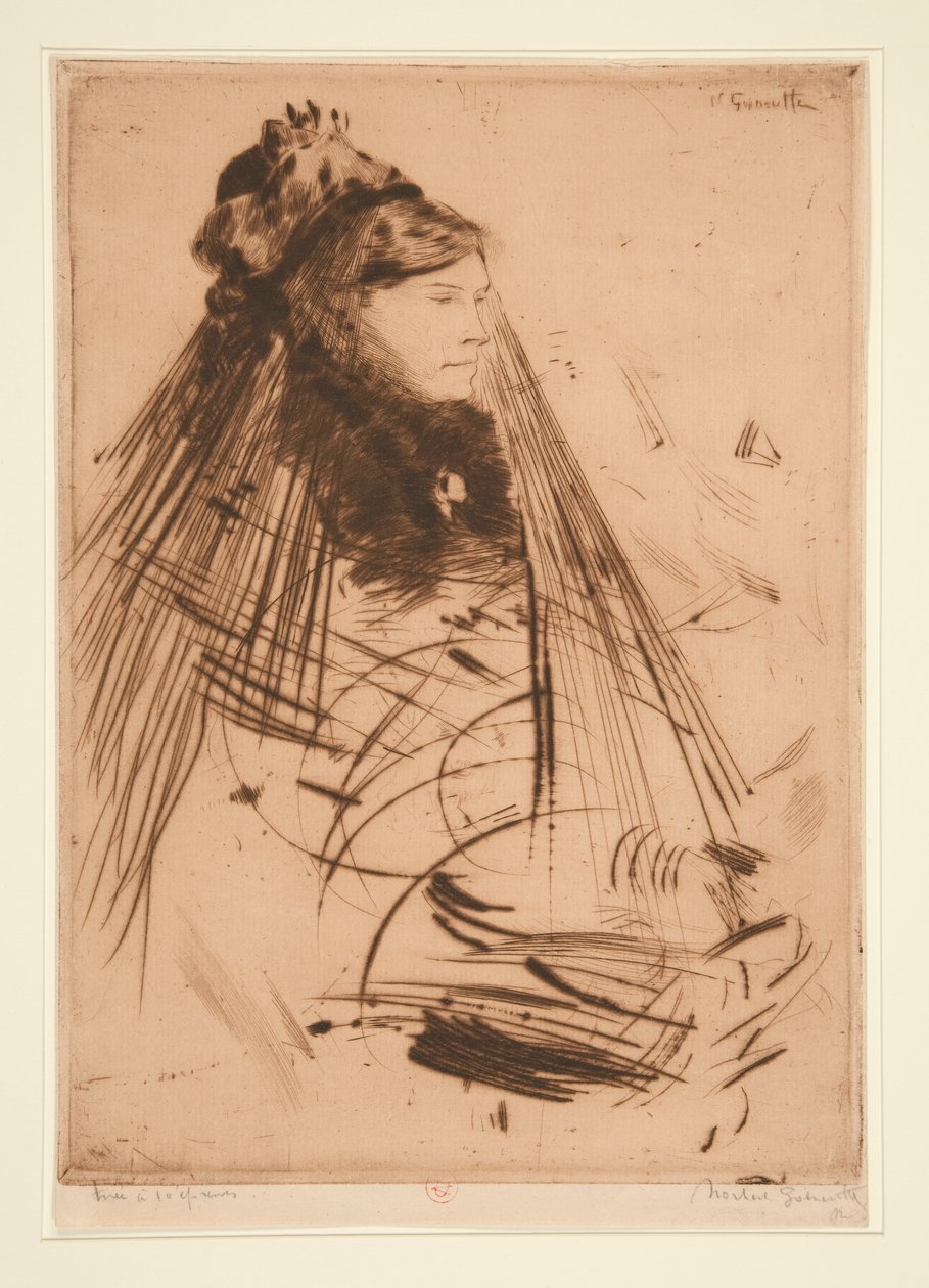 Dame in Trauer von Norbert Goeneutte