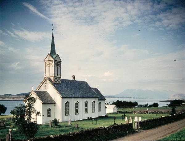 Typische Dorfkirche, ca. 1796 von Norwegian School