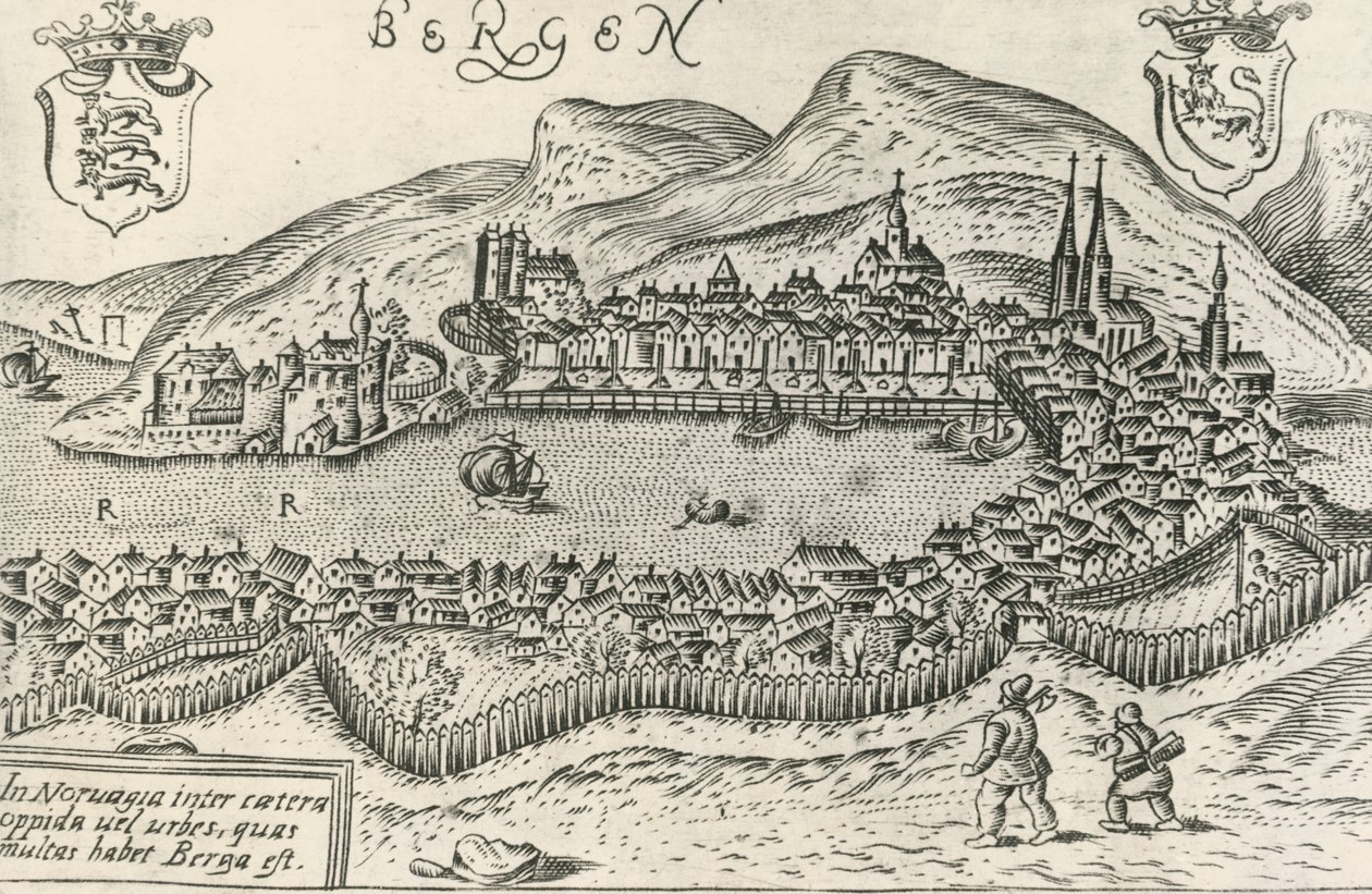 Stadt Bergen von Norwegian School