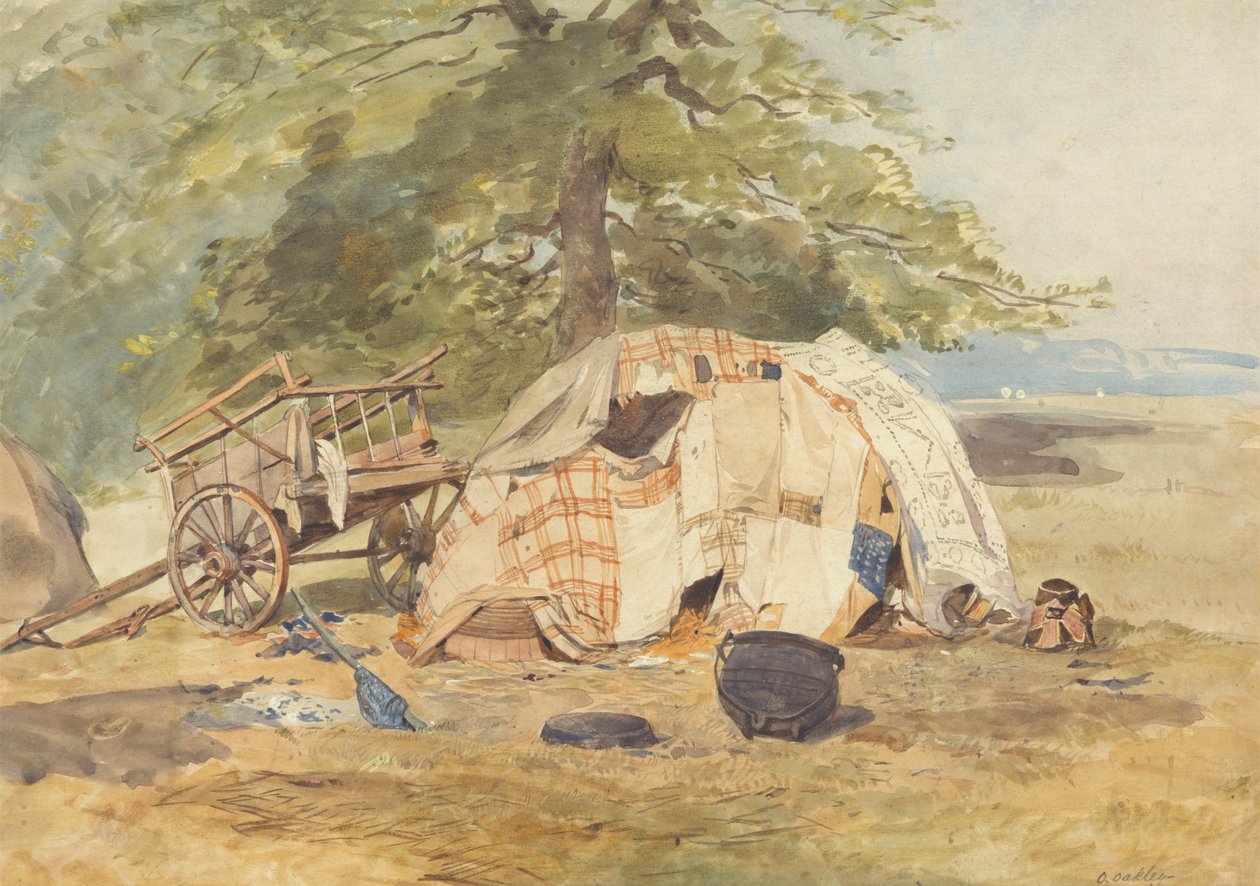Ein Zigeunerlager von Octavius Oakley