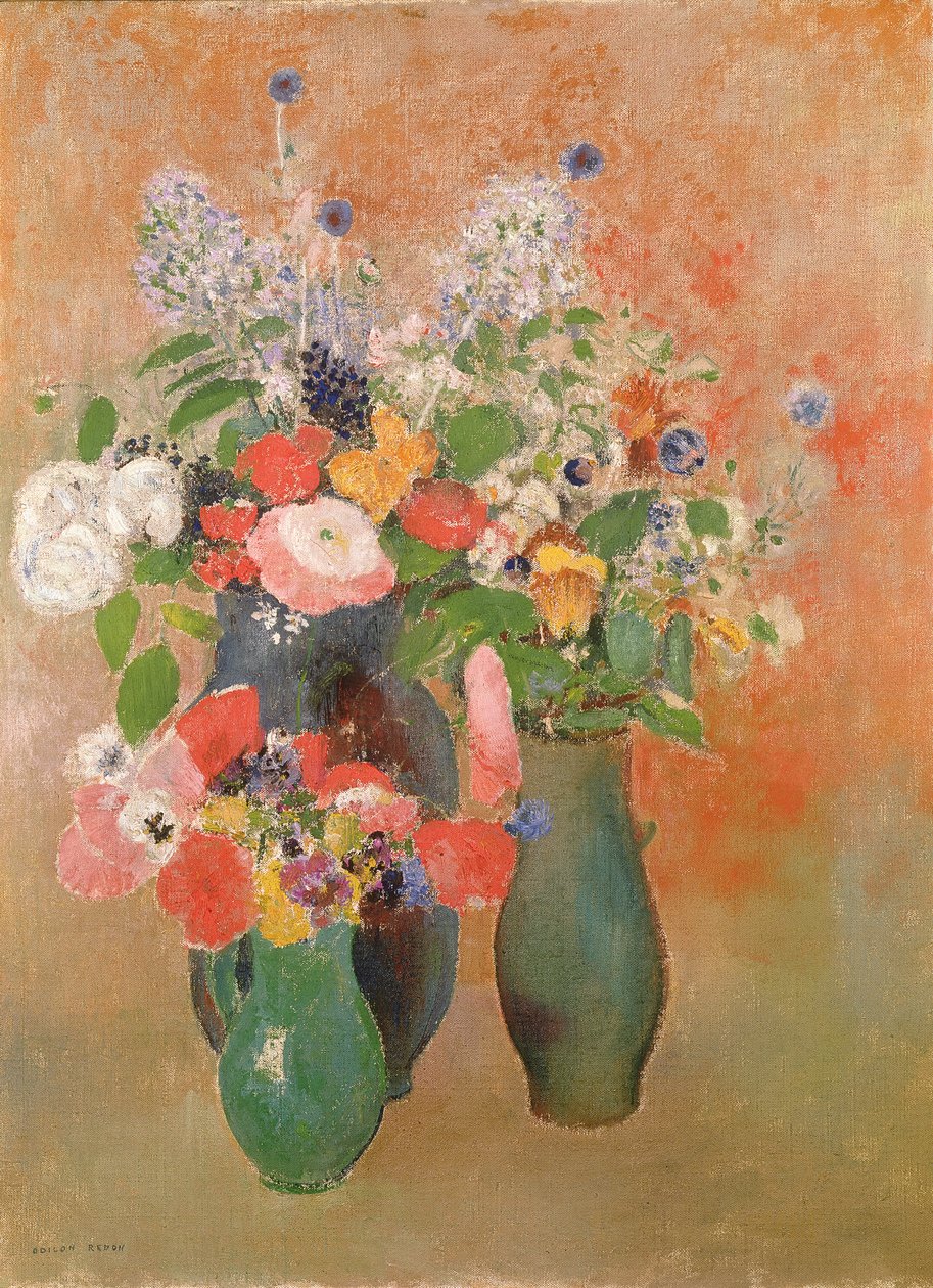 Stillleben mit Blumen, 1910 von Odilon Redon