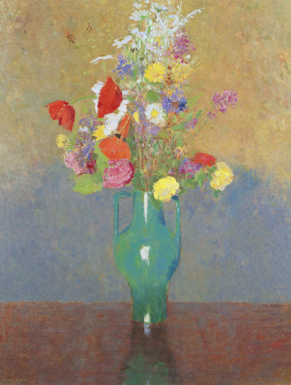 Die grüne Vase, ca. 1900 von Odilon Redon